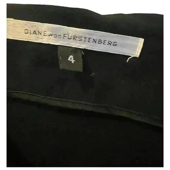 Diane Von Furstenberg Midi Pencil Skirt Black Size 4 Button Detail Women's - Picture 5 of 8